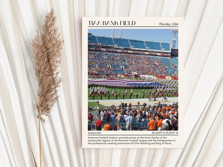 TIAA Bank Field Stadium Football Minimal Wall Art