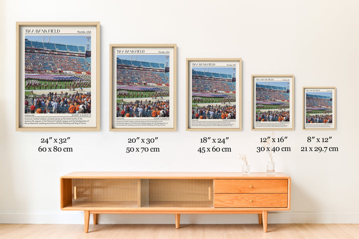 TIAA Bank Field Stadium Football Minimal Wall Art