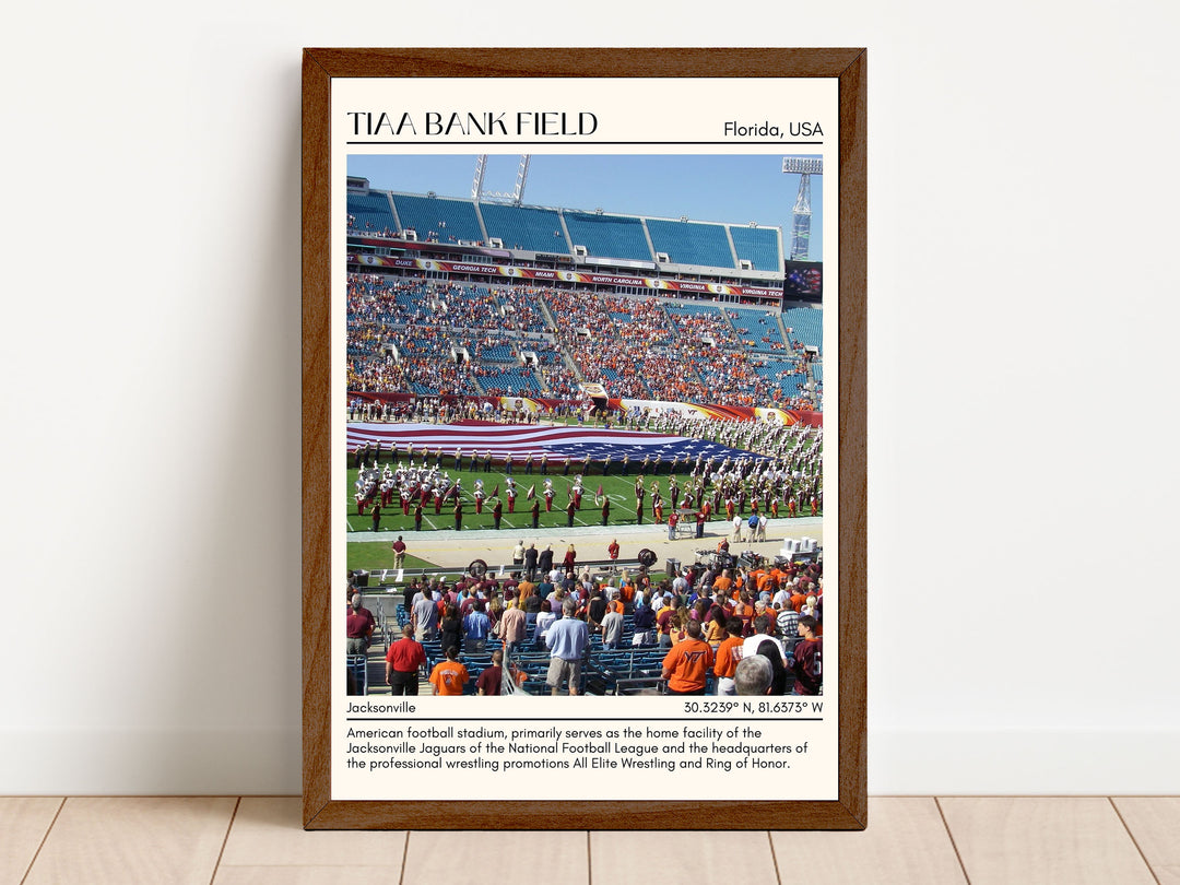 TIAA Bank Field Stadium Football Minimal Wall Art