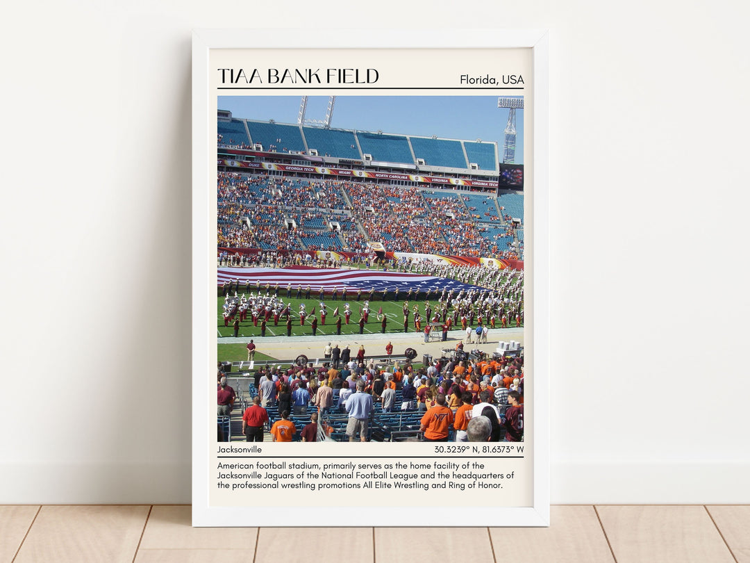 TIAA Bank Field Stadium Football Minimal Wall Art