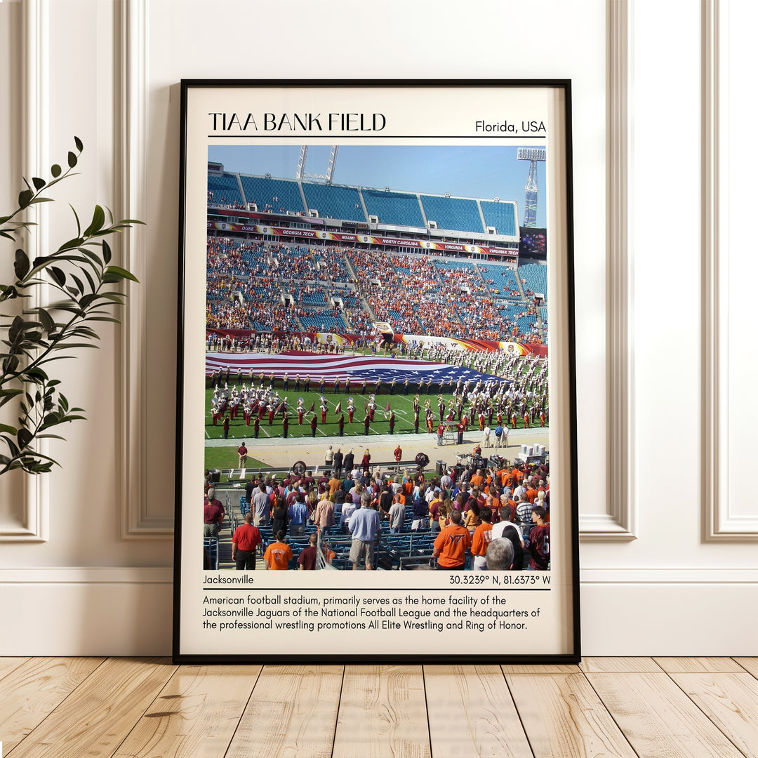 TIAA Bank Field Stadium Football Minimal Wall Art