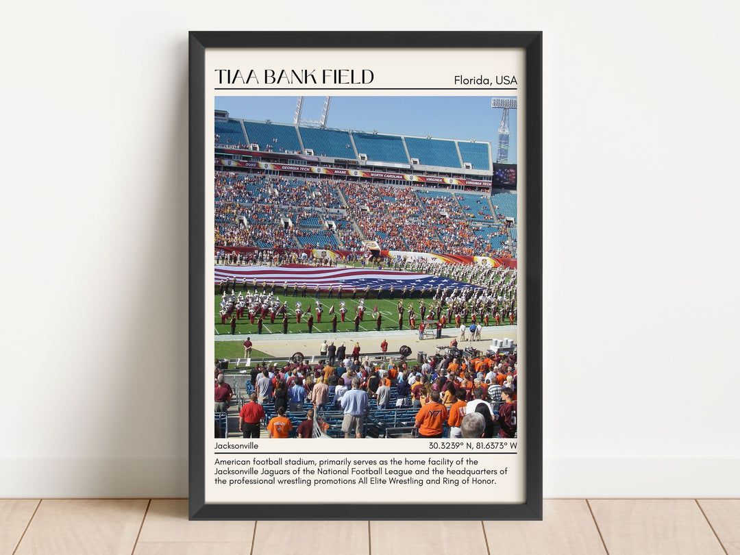 TIAA Bank Field Stadium Football Minimal Wall Art