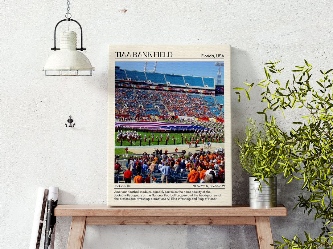 TIAA Bank Field Stadium Football Minimal Wall Art