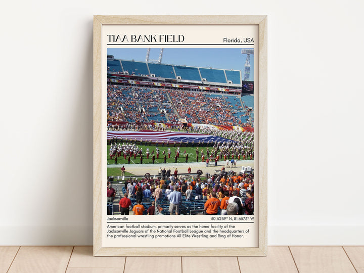 TIAA Bank Field Stadium Football Minimal Wall Art