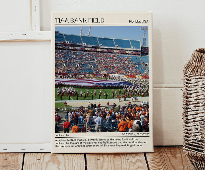 TIAA Bank Field Stadium Football Minimal Wall Art