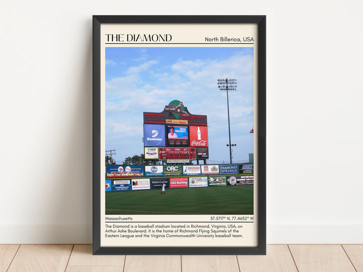 The Diamond Stadium Baseball Minimal Wall Art