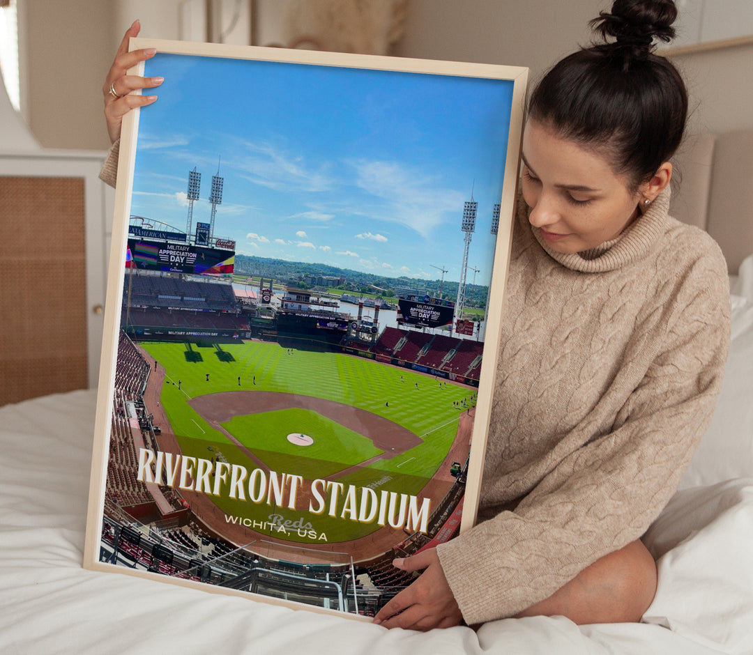 Riverfront Stadium Baseball Wall Art