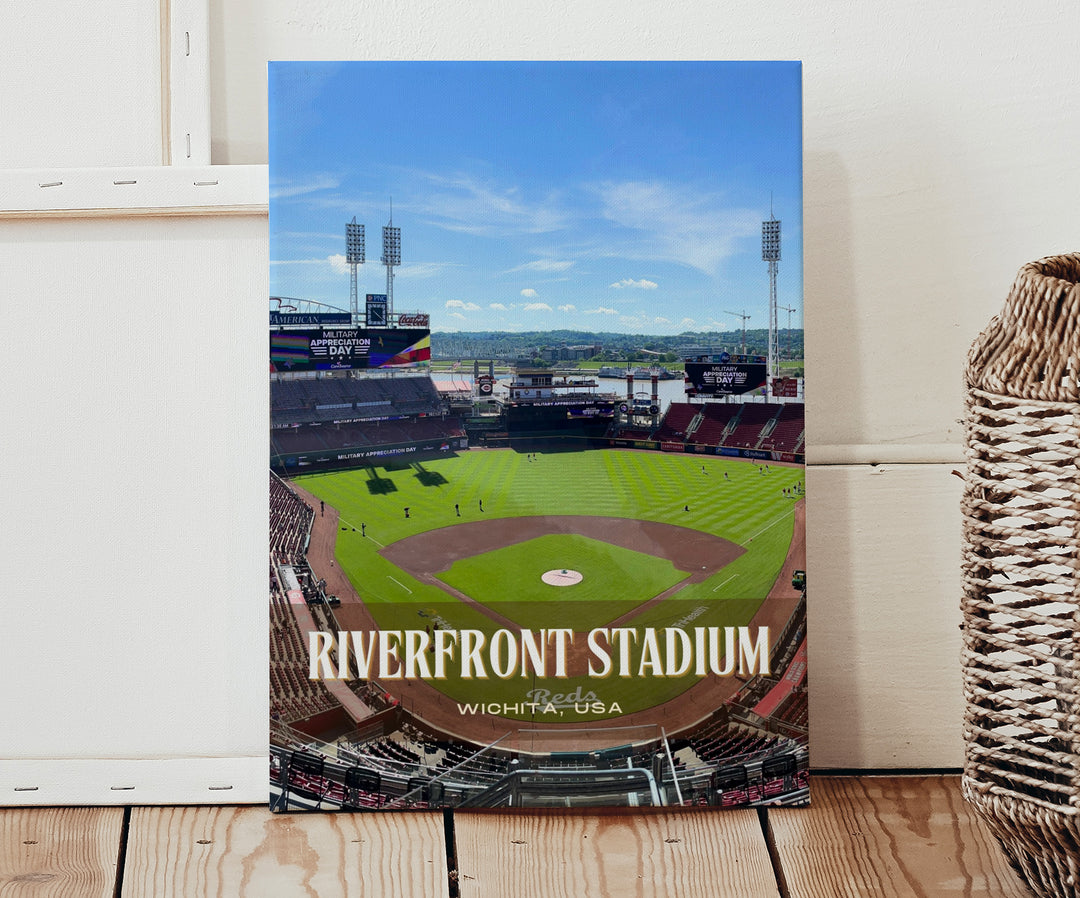 Riverfront Stadium Baseball Wall Art