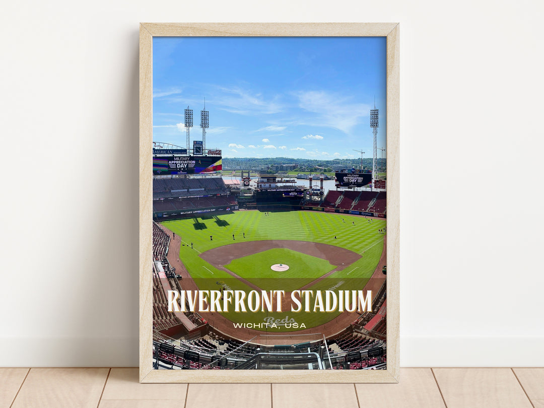 Riverfront Stadium Baseball Wall Art