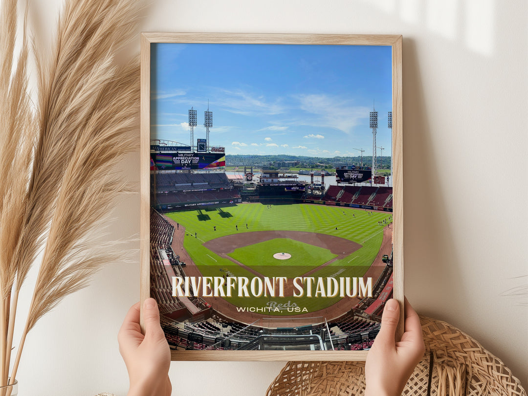 Riverfront Stadium Baseball Wall Art