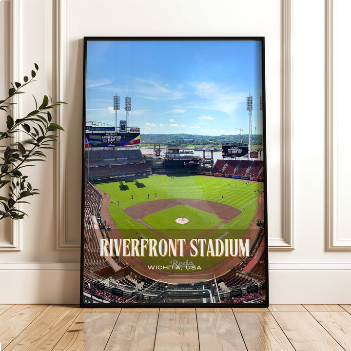 Riverfront Stadium Baseball Wall Art