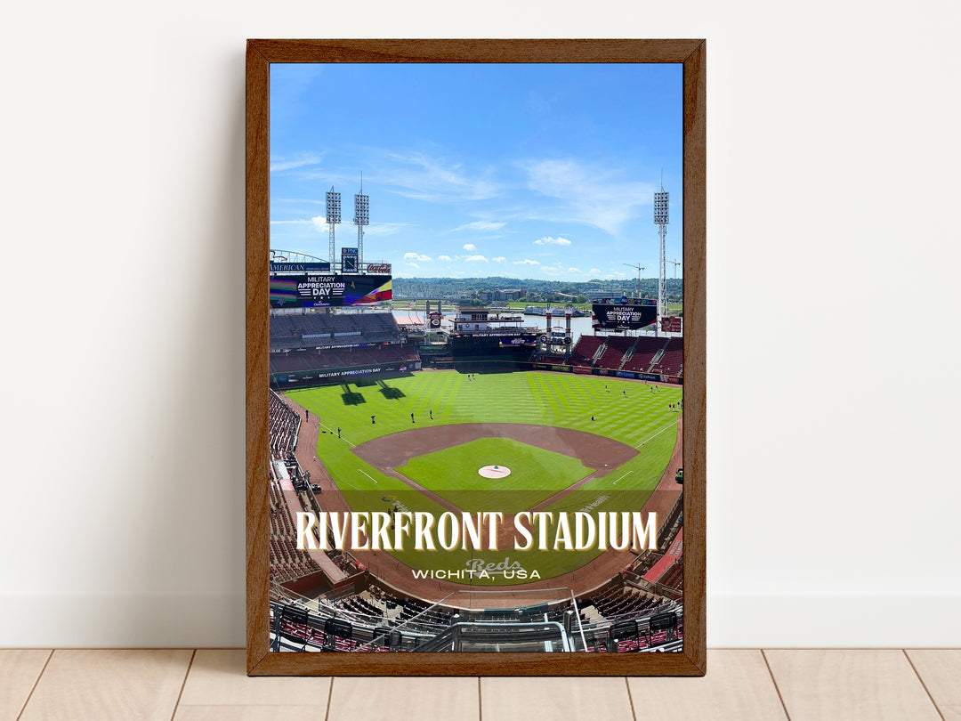 Riverfront Stadium Baseball Wall Art