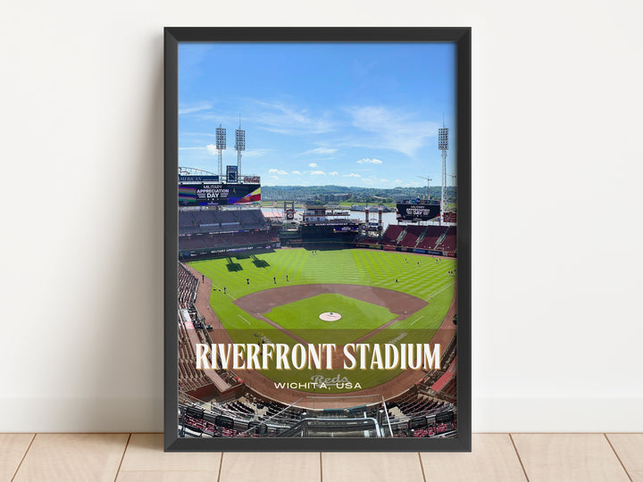 Riverfront Stadium Baseball Wall Art