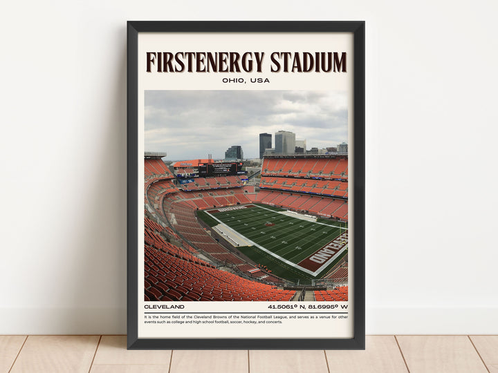 FirstEnergy Stadium Football Retro Wall Art