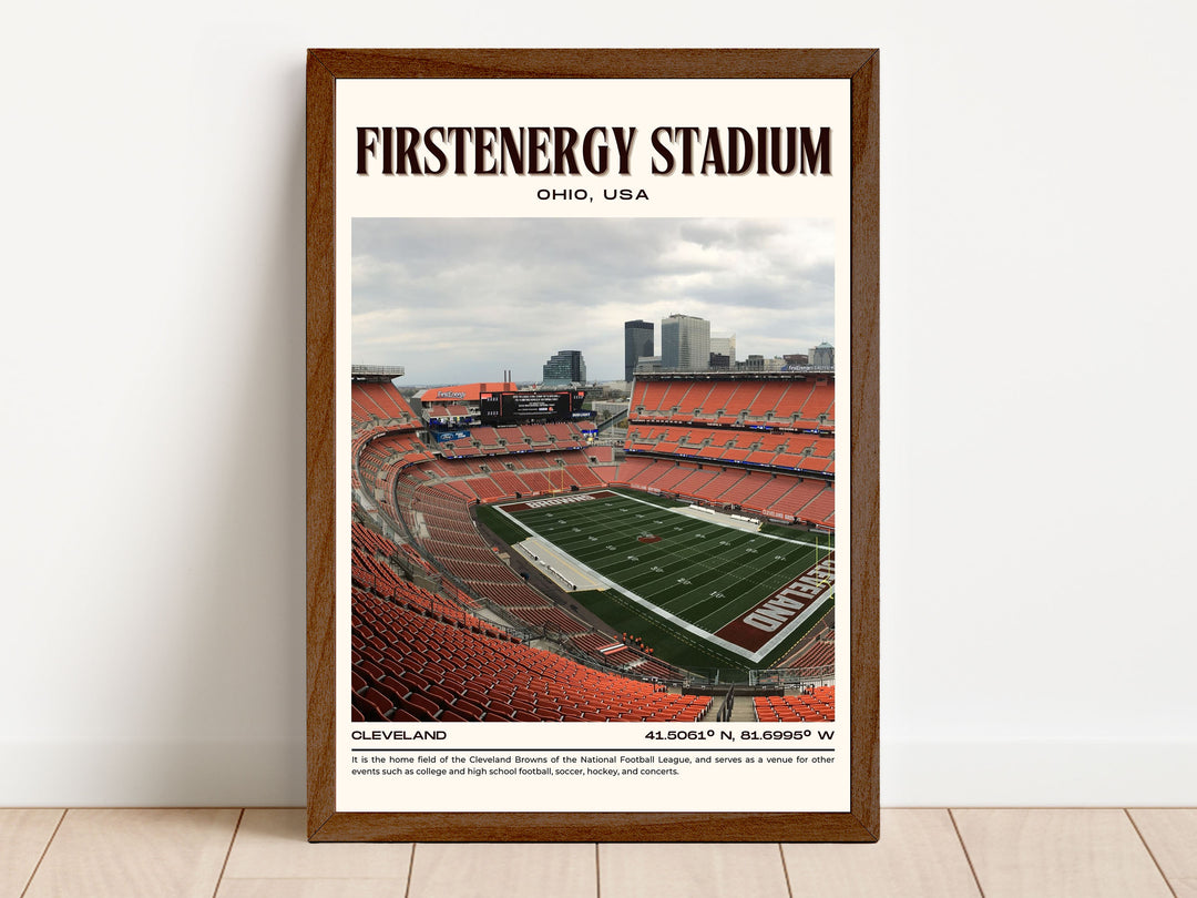 FirstEnergy Stadium Football Retro Wall Art