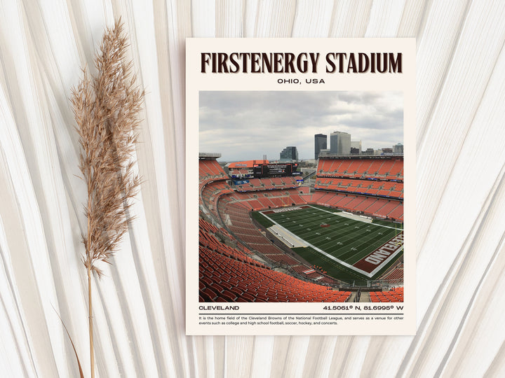 FirstEnergy Stadium Football Retro Wall Art