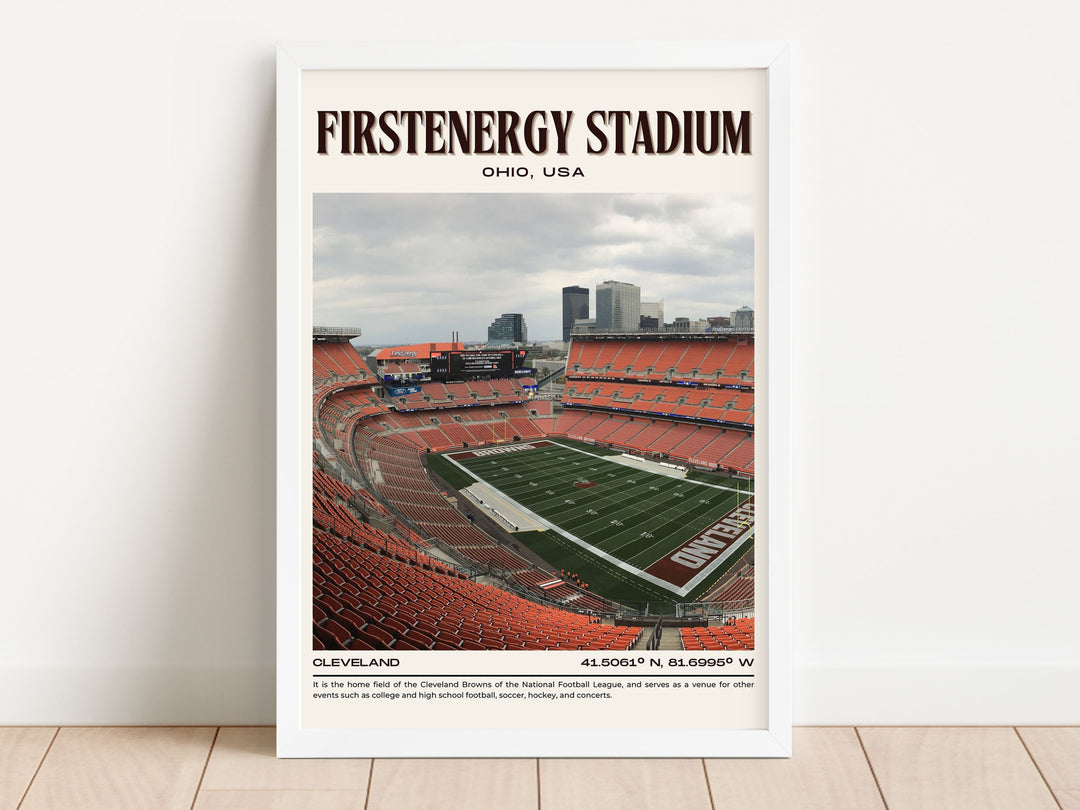 FirstEnergy Stadium Football Retro Wall Art