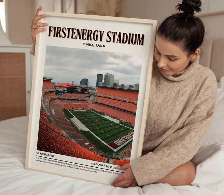 FirstEnergy Stadium Football Retro Wall Art