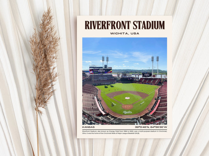 Riverfront Stadium Baseball Retro Wall Art