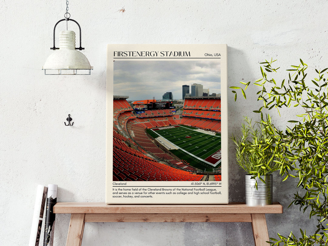 FirstEnergy Stadium Football Minimal Wall Art