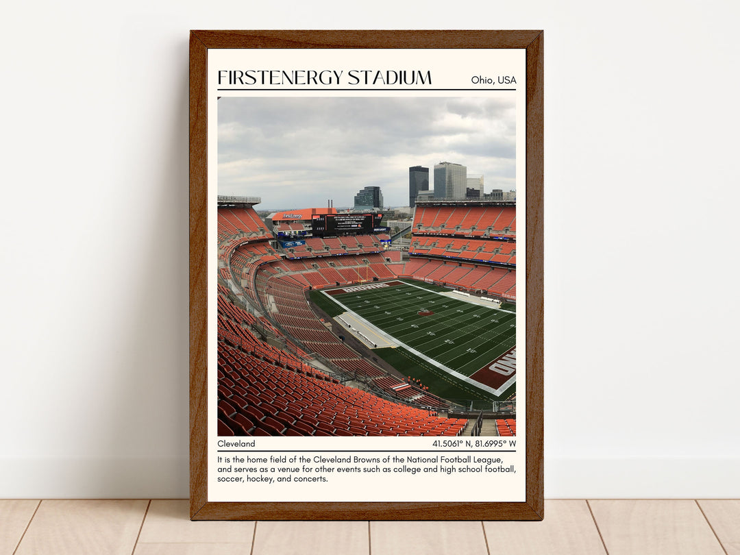 FirstEnergy Stadium Football Minimal Wall Art