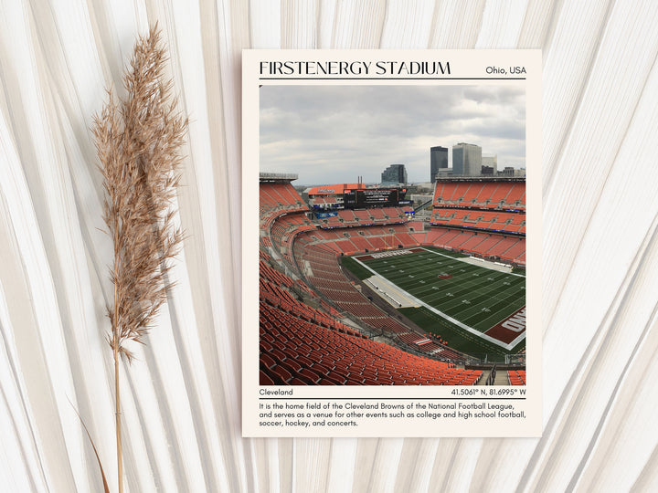 FirstEnergy Stadium Football Minimal Wall Art