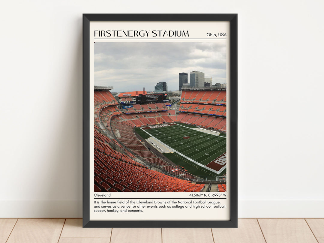 FirstEnergy Stadium Football Minimal Wall Art