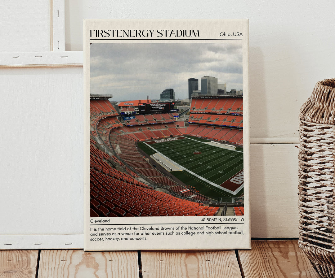 FirstEnergy Stadium Football Minimal Wall Art