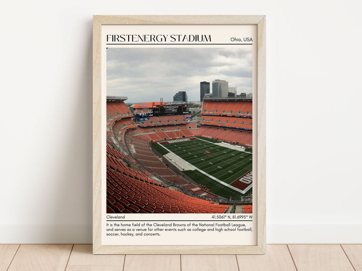 FirstEnergy Stadium Football Minimal Wall Art