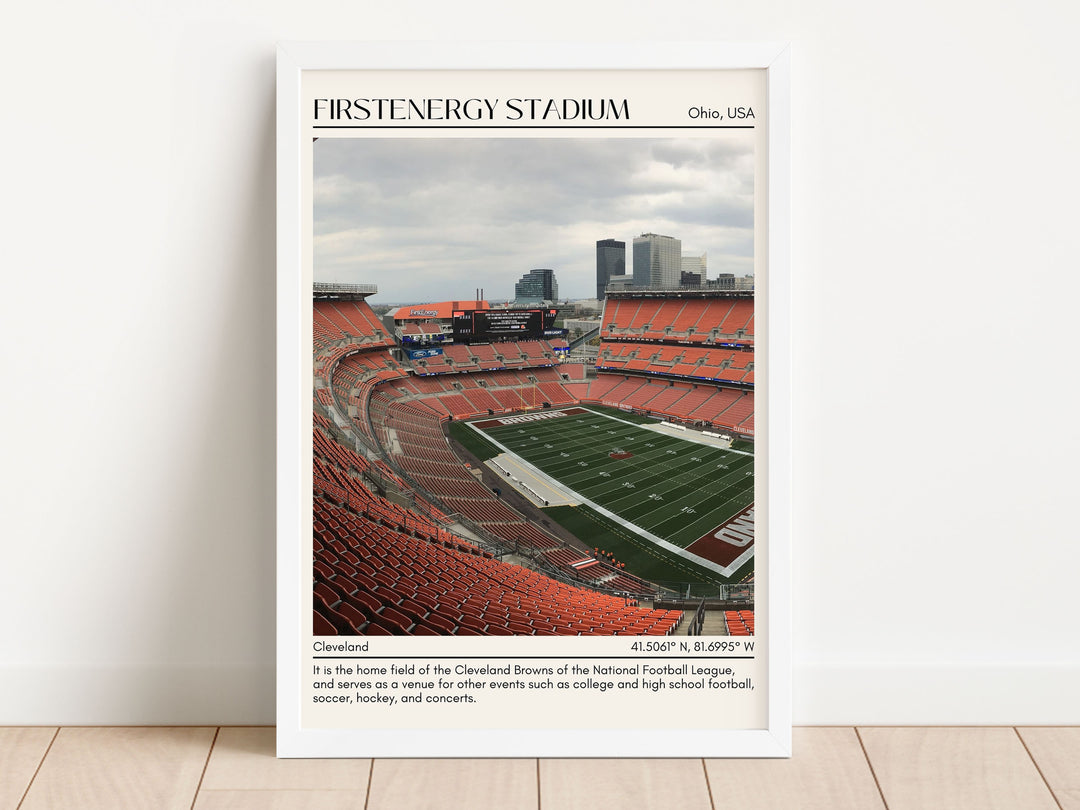 FirstEnergy Stadium Football Minimal Wall Art