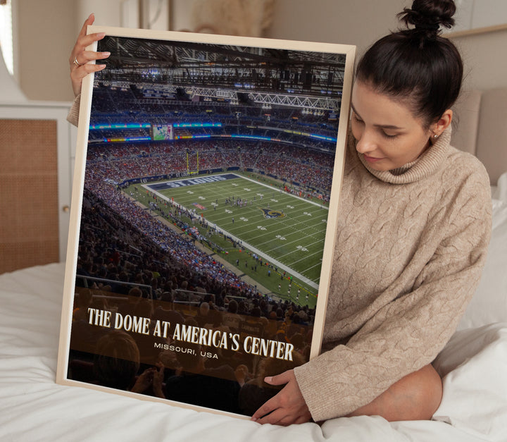 The Dome at America's Center Stadium Football Wall Art