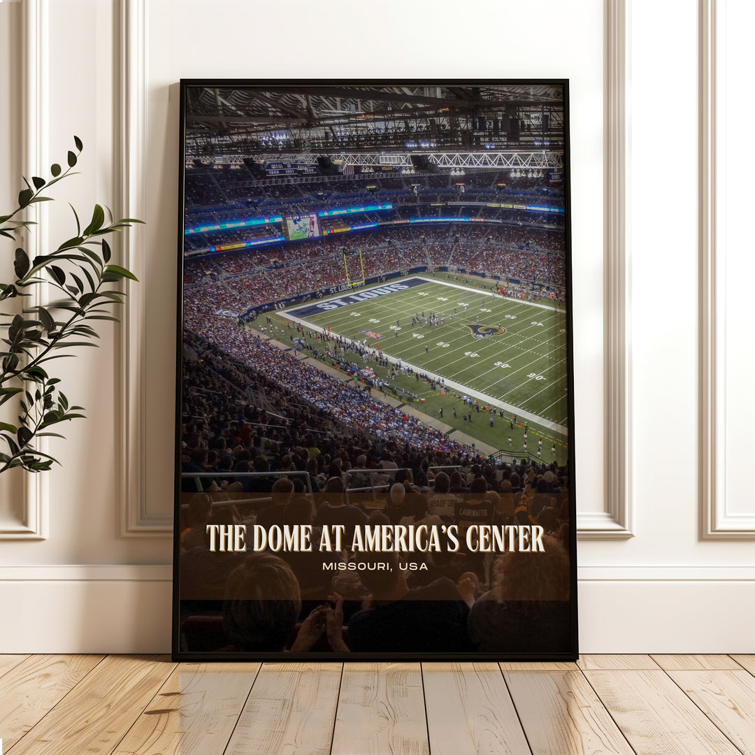 The Dome at America's Center Stadium Football Wall Art