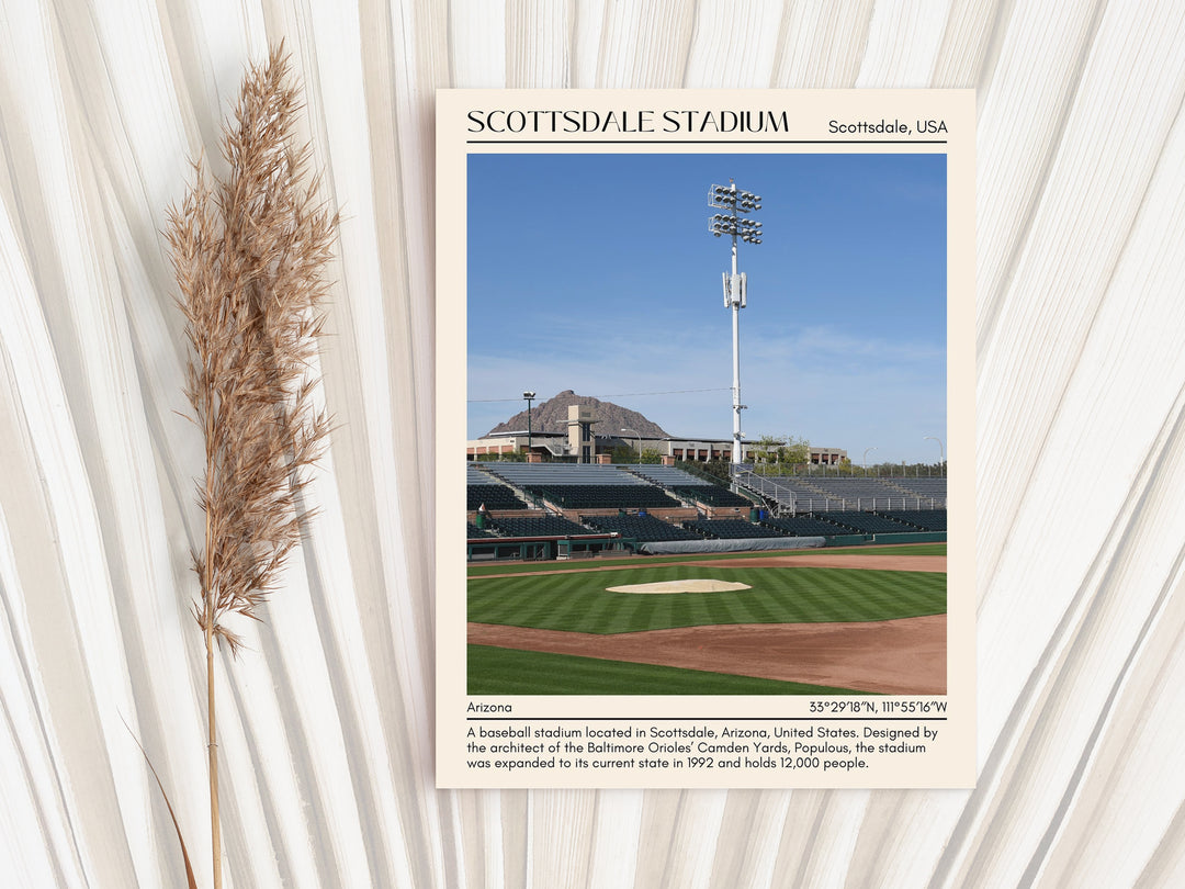 Scottsdale Stadium Baseball Minimal Wall Art