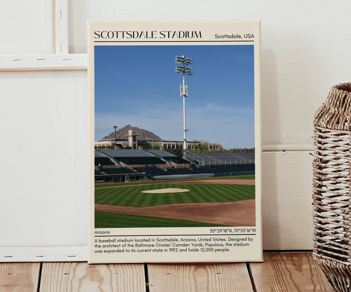 Scottsdale Stadium Baseball Minimal Wall Art