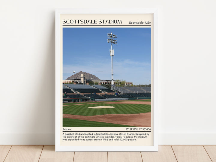 Scottsdale Stadium Baseball Minimal Wall Art