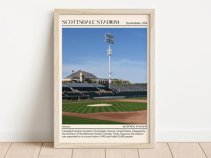 Scottsdale Stadium Baseball Minimal Wall Art