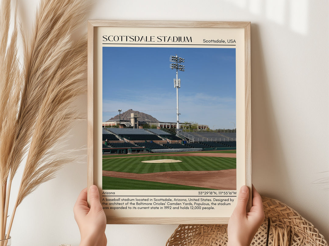 Scottsdale Stadium Baseball Minimal Wall Art