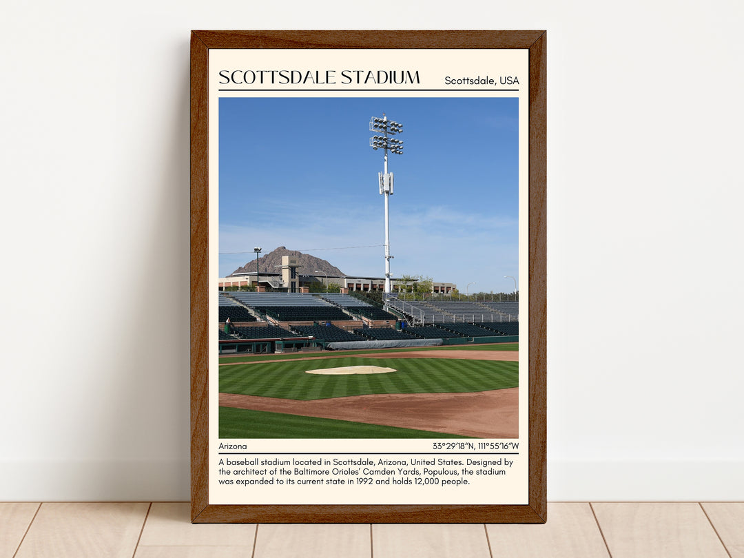 Scottsdale Stadium Baseball Minimal Wall Art