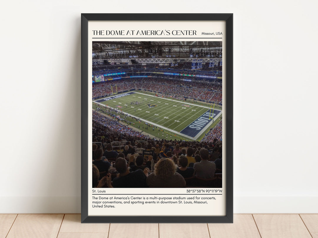 The Dome at America's Center Stadium Football Minimal Wall Art