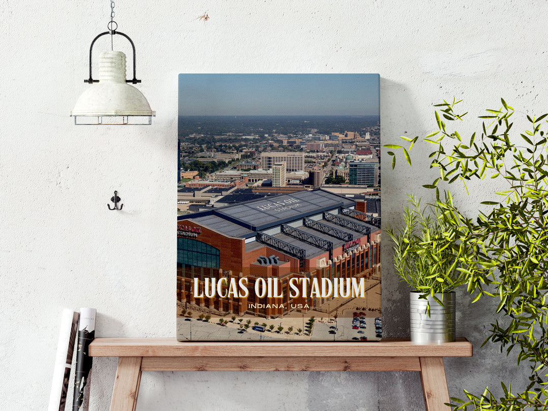 Lucas Oil Stadium Football Wall Art