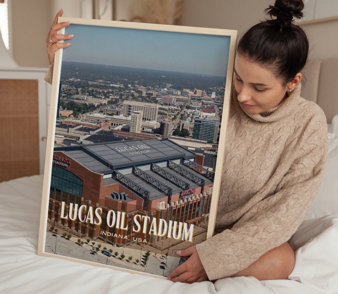 Lucas Oil Stadium Football Wall Art