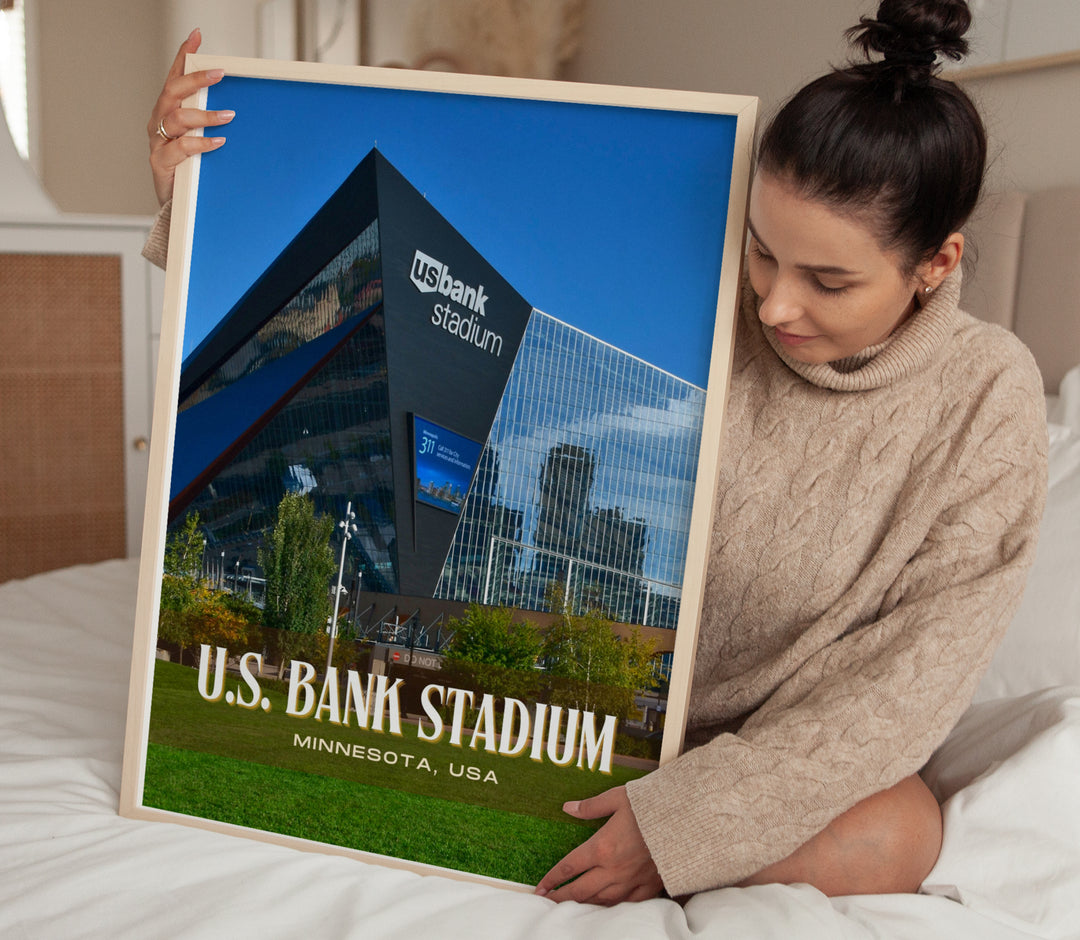 U.S. Bank Stadium Football Wall Art