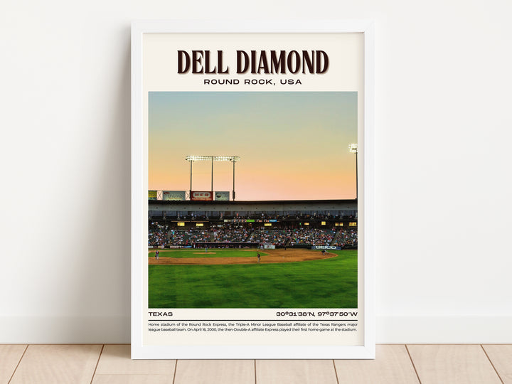 Dell Diamond Stadium Baseball Retro Wall Art