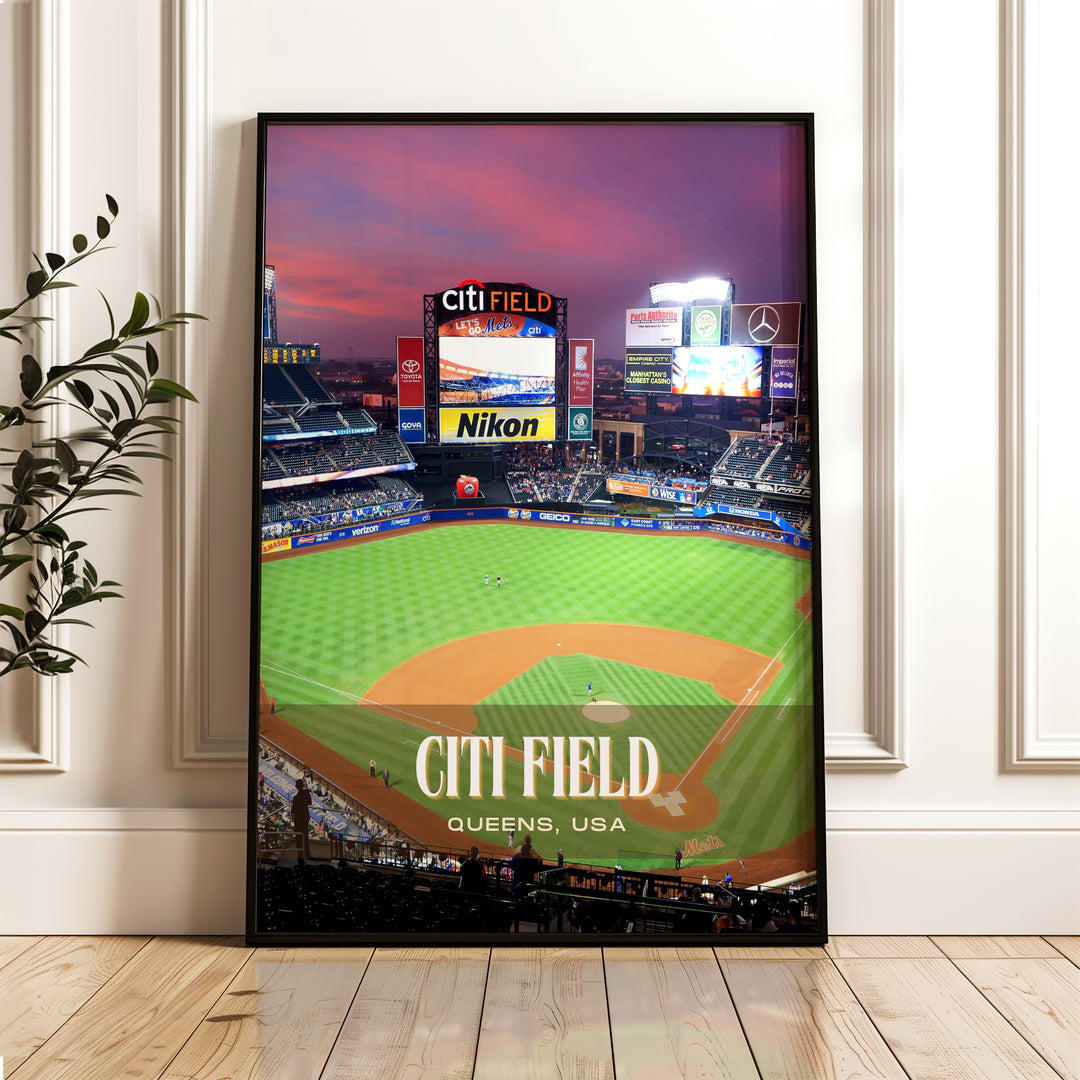 Citi Field Stadium Baseball Wall Art