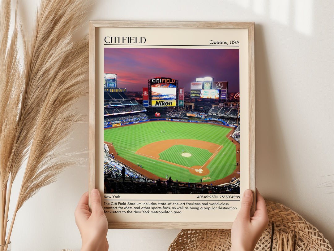 Citi Field Stadium Baseball Minimal Wall Art