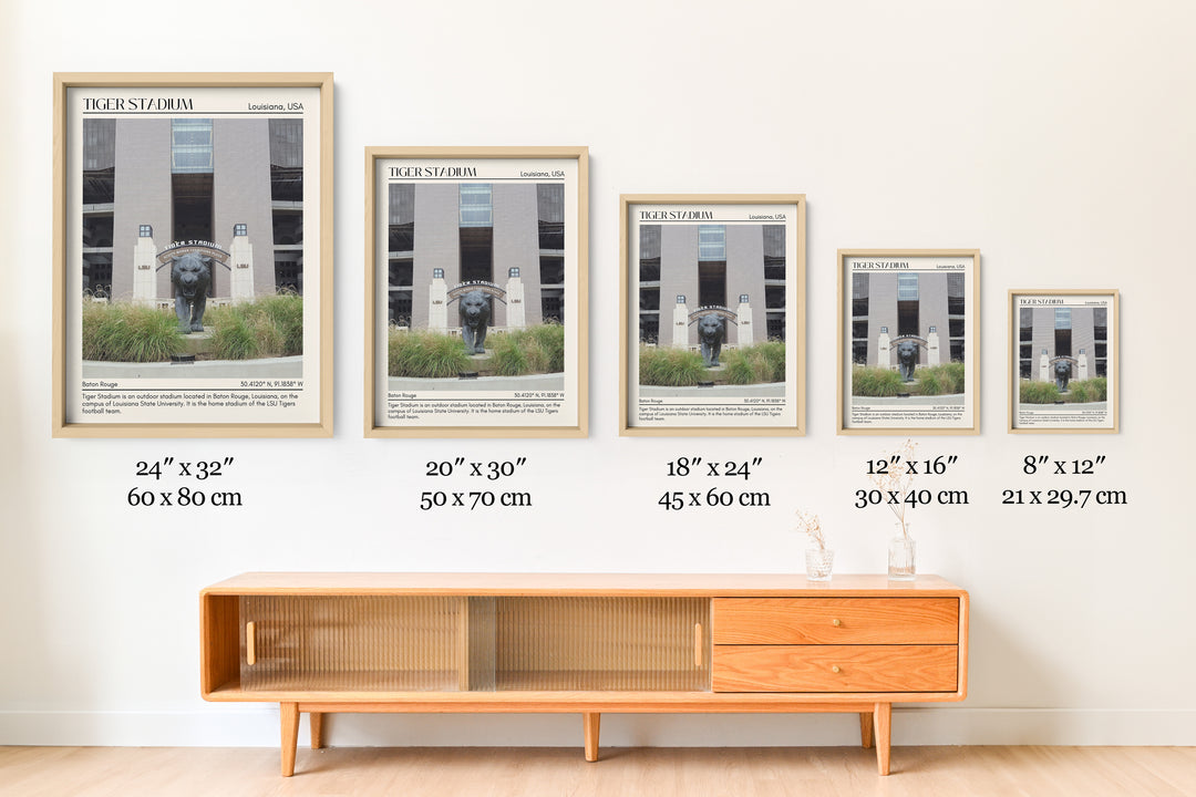 Tiger Stadium Football Minimal Wall Art