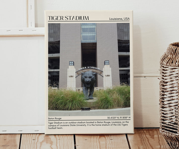 Tiger Stadium Football Minimal Wall Art