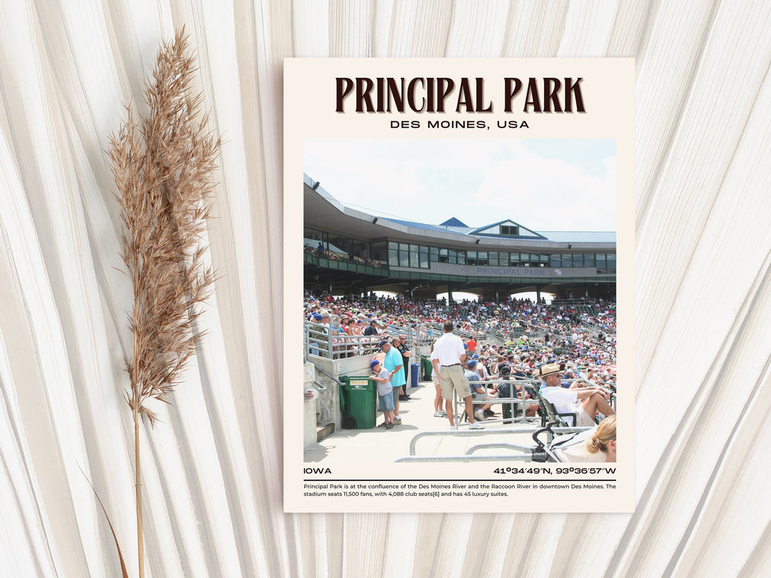 Principal Park Stadium Baseball Retro Wall Art