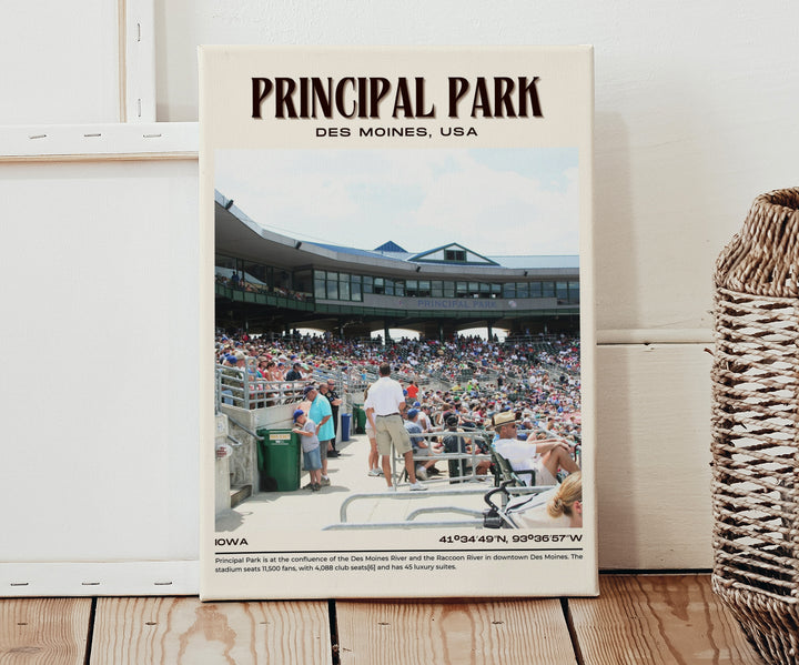 Principal Park Stadium Baseball Retro Wall Art