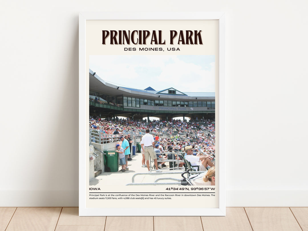 Principal Park Stadium Baseball Retro Wall Art